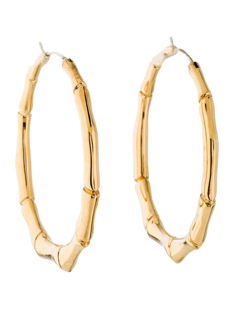 gucci bamboo hoop earrings.